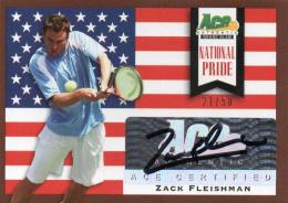2013 ACE Authentic Grand Slam  Zack Fleishman Autograph 21/50