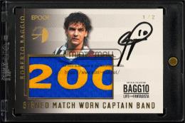2016 EPOCH ROBERTO BAGGIO Official Collection Life of the Fantasista SCB-JV Roberto Baggio 直筆サイン入りキャプテンバンドカード【1/2】  (MSV#2275)