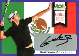 2013 ACE Authentic Grand Slam  Santiago Gonzalez Autograph 02/15