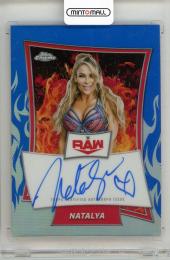 2025 TOPPS Chrome WWE Natalya Red Brand Autographs Blue Refractors #RBANAT【068/150】
