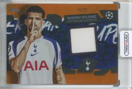 2025-26 Topps UEFA Club Competitions Dominic Solanke Superstar Relics Orange Foil #TSRDO【11/25】 Tottenham Hotspur