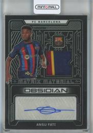 2022-23 Panini Obsidian Ansu Fati Matrix Material Autographs #11【114/199】 FC Barcelona