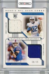 2020 PANINI National Treasures Rookie NFL Gear Combo Materials D'Andre Swift Detroit Lions /Jake Fromm Buffalo Bills 【98/99】