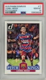 2015 Panini Donruss Lionel Messi Pitch Kings #17【PSA 10 GEM MT】