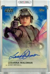 2020 Topps Women of Star Wars Leeanna Walsman as Zam Wesell #A-LW Autographs Blue【13/50】