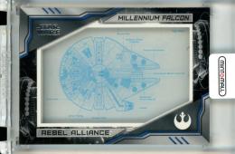 2019 Topps Star Wars Skywalker Saga Millennium Falcon #BP-TF Commemorative Blueprint Relics【243/250】