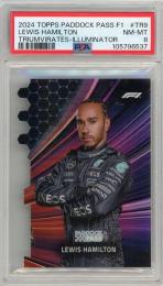 2024 TOPPS Paddock Pass Formula 1 Lewis Hamilton Triumvirates Illuminator #TR9【PSA8】
