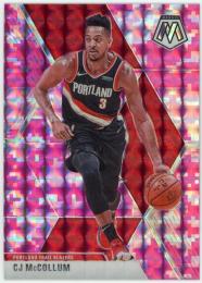 2019-20 Panini Mosaic Mosaic Pink Camo #15 CJ McCollum