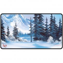 ◆予約◆Ultra・PRO ボブ・ロスコレクション「ウィンター・パラダイス」黒スティッチドプレイマット Bob Ross - Winter Paradise Black Stitched Playmat