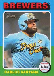 2024 Topps Heritage MLB #77 Carlos Santana レギュラーカード