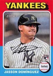 2024 Topps Heritage MLB #399 Jasson Dominguez レギュラーカード RC