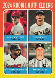 2024 Topps Heritage MLB #622 Jacob Hurtubise/Johnathan Rodriguez/Zach DeLoach/Chris Roller レギュラーカード RC