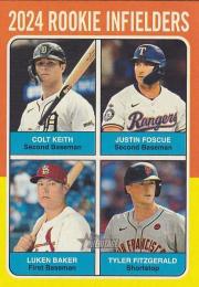 2024 Topps Heritage MLB #623 Luken Baker/Colt Keith/Tyler Fitzgerald/Justin Foscue レギュラーカード RC