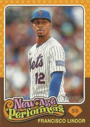 2024 Topps Heritage MLB #NAP-11 Francisco Lindor インサートカード New Age Performers