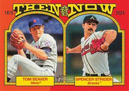 2024 Topps Heritage MLB #TAN-5 Spencer Strider/Tom Seaver インサートカード Then and Now