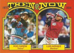 2024 Topps Heritage MLB #TAN-7 Luis Arraez/Rod Carew インサートカード Then and Now
