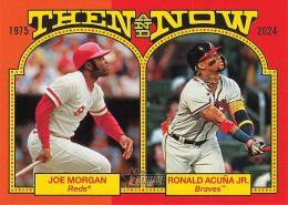 2024 Topps Heritage MLB #TAN-9 Joe Morgan/Ronald Acuna Jr. インサートカード Then and Now