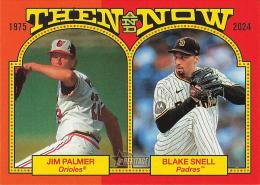2024 Topps Heritage MLB #TAN-14 Blake Snell/Jim Palmer インサートカード Then and Now