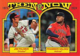 2024 Topps Heritage MLB #TAN-15 Framber Valdez/Jim Palmer インサートカード Then and Now