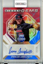 2021 Panini Elite Extra Edition  Spencer Arrighetti Hidden Gems Autograph Red White Blue Parallel 21/25