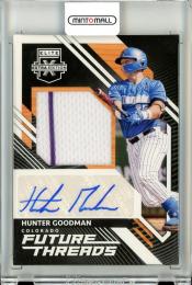 2021 Panini Elite Extra Edition  Hunter Goodman Future Threads Jersey Autograph