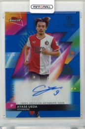 2023-24 TOPPS Finest UEFA Club Competitions Ayase Ueda Autographs Blue Refractors #AAU【Last No. 150/150】 Feyenoord