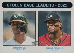 2024 Topps Heritage MLB #309 Esteury Ruiz/Ronald Acuna Jr【White Border/パラレル】レギュラーカード