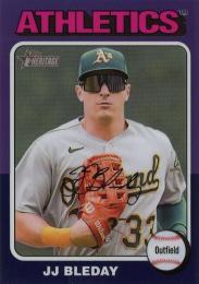 2024 Topps Heritage MLB #23 JJ Bleday【Chrome Purple Refractor/パラレル】レギュラーカード