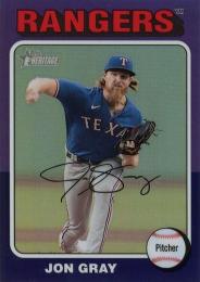 2024 Topps Heritage MLB #66 Jon Gray【Chrome Purple Refractor/パラレル】レギュラーカード