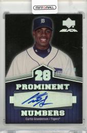 2007 UPPER DECK UD Black Curtis Granderson Prominent Numbers Autographs #CG【13/28】《白かけ・ダメージあり》 Detroit Tigers