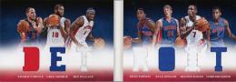 2012-13 Panini Preferred Brandon Knight/Kyle Singler/Ben Wallace/Tayshaun Prince/Andre Drummond/Isiah Thomas/Greg Monroe Detroit Memorabilia #3 ※白かけあり【128/199】 Detroit Pistons