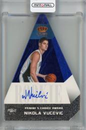 2012-13 Panini Preferred Nikola Vucevic Panini's Choice Blue Autograph Rookies #543 ※裏面白かけあり【26/49】 Orlando Magic