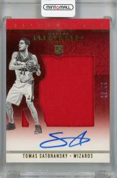 2016-17 Panini Preferred Tomas Satoransky Rookie Silhouettes Autograph Relics #17 RC ※白かけあり【23/99】 Washington Wizards