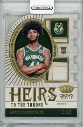 2023-24 PANINI Crown Royale Andre Jackson Jr. Material Card (RC)【22/25】