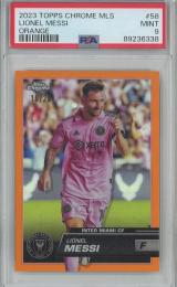 2023 Topps Chrome MLS Lionel Messi Base/Orange/#58【16/25】【PSA9】 Inter Miami CF