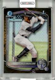 2025 Topps Bowman  Ashly Andujar Base Reptilian Parallel Rockies