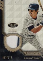 2018 Topps TIER ONE  Don Mattingly Relics 057/175