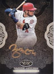 2019 Topps Tier One St. Louis Cardinals Yadier Molina Prime Performers Autographs Bronze Inkパラレル版 02/25