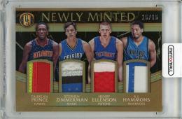 【表面若干難あり】2016-17 PANINI Gold Standard Taurean Prince & Stephen Zimmerman & Henry Ellenson & A.j. Hammons Player Used Materials【15/15】
