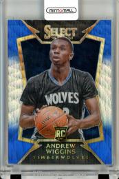 2014-15 Panini Select Andrew Wiggins #100 Blue Silver Wave Parallel Timberwolves