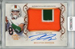 2018 LEAF Trinity  Braxton Berrios Autograph & Player Worn Patch