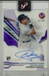 2024 Topps Pristine Everson Pereira Autographs Purple Pristine Refractors【42/99】 New York Yankees