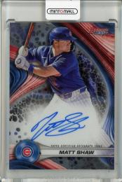 2024 Bowman's Best Matt Shaw Best of 2024 Autographs Chicago Cubs