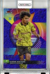 2023-24 Topps Finest UCC UEFA Champions League & UEFA Europa League Karim Adeyemi #122 Purple Shimmer Refractor【195/199】