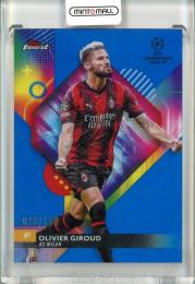 2023-24 Topps Finest UCC UEFA Champions League & UEFA Europa League Olivier Giroud #141 Blue Refractor【076/150】