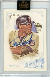 2021 Topps Archives Signature Series Torii Hunter #195 2015 Topps Allen & Ginter Buyback Autograph【39/58】 Minnesota Twins