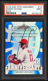 2018 Leaf 70th Anniversary #L70-13 Shohei Ohtani Blue【33/50】【PSA MINT 9】 (MSV#2279)