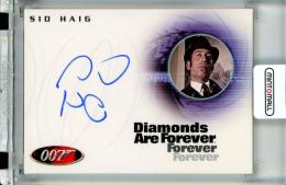 2008 Rittenhouse James Bond In Motion Sid Haig as Slumber INC Attendant #A94 Autographs