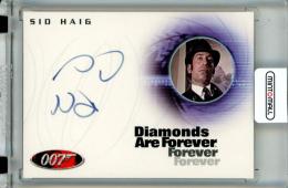 2008 Rittenhouse James Bond In Motion Sid Haig as Slumber INC Attendant #A94 Autographs