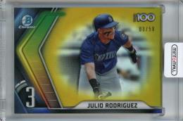 2022 Topps Bowman Julio Rodriguez Bowman Scouts' Top 100 Gold #BTP-3【03/50】 Seattle Mariners